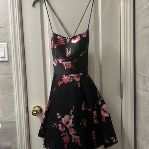 Beautiful floral backless dress